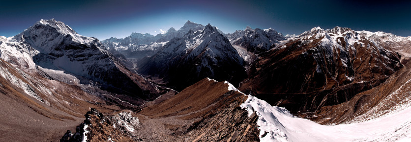 Manaslu Himalaya from Samdo Ri